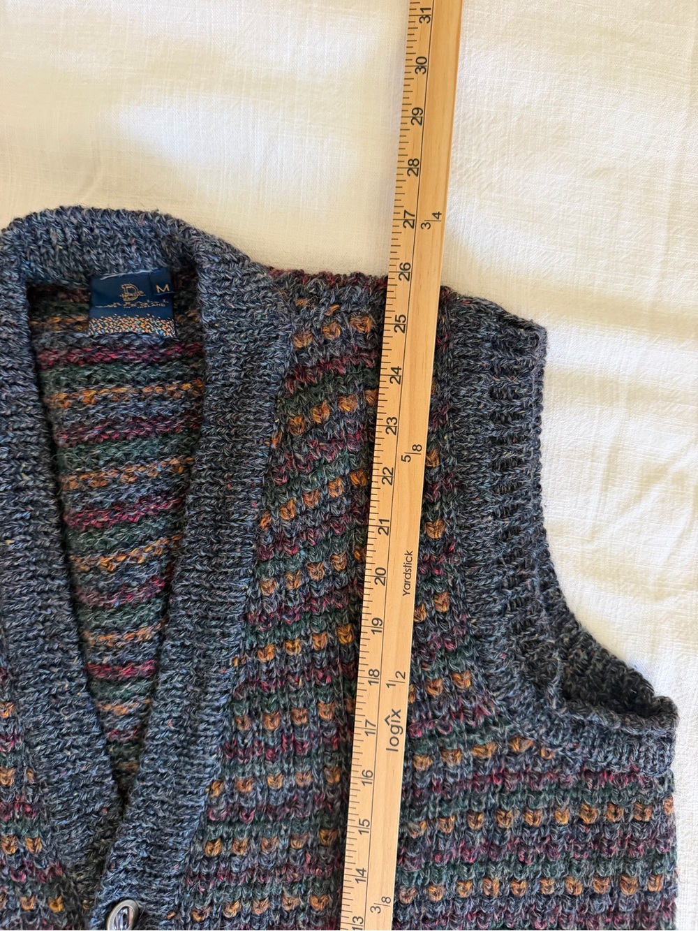 Vintage High Quality Authentic Irish Men’s Knitted Button-Up Vest - Picture 7 of 7